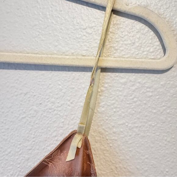 Vintage Victoria Secret 90s Gold Slip Mini Dress Womens M Corset Back Floral Y2K - Picture 3 of 12